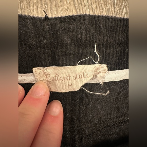 ATARD STATE CORDUROY BLACK ZIPPER FRONT MINI SKIRT - Size Medium SKU:305 - Picture 2 of 5